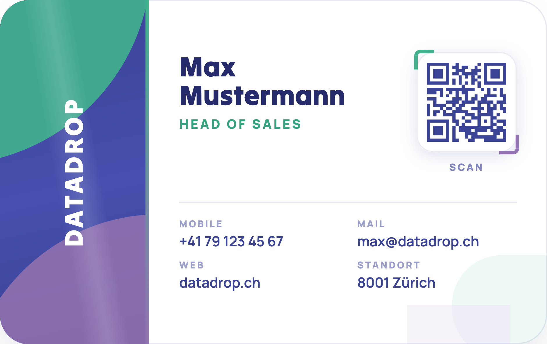 DataDrop DataCard – Rückseite